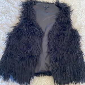 Hype Black Faux Fur Vest